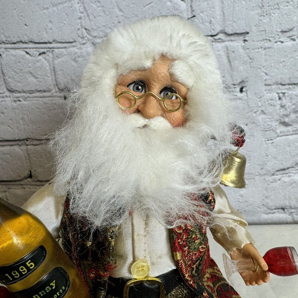 Karen Didion Original Collectible Santa Wine Santa Wine Barrel Grapes EXCELLENT - Picture 8 of 8